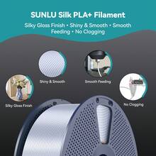 10KG SUNLU 3D Printer Silk Filament, Shiny Silk PLA+ Filament 1.75mm, Smooth Silky Surface Great Easy To Print For 3D Printers, Dimensional Accuracy +/- 0.02mm - View 4