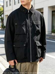 Under Armour Men's APAC Curry Utility Jacket, Collared Casual Workwear Jacket 6012760-001 - Black - View 12