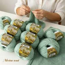 10-Pack, 500g, Premium Imitation Knitted Yarn, Soft, Breathable, Non-Fading, Vibrant Hand-Knitting Yarn For Sweaters, Vests, Coats, Scarves, Hats, Shawls And More - Wool 10 Balls [500g] - View 8
