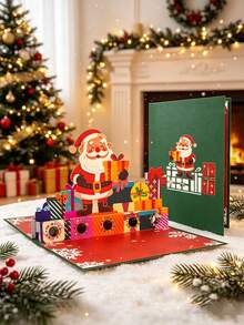 Personalized Custom 3D Pop-Up Christmas Card, Christmas Tree, 3D Greeting Card, Featuring Snowy Village And Christmas Tree, Merry Christmas Card Suitable For Women, Men, Mothers, Fathers, Daughters, Sisters, Wives, Friends And Family - Single Piece - View 11
