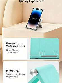 [Tersedia 5 Warna] 1/2 buah Dudukan Ponsel Lipat Portabel Premium, Bahan ABS Tebal, Penopang Meja Multi-Sudut yang Dapat Diatur, Dudukan Universal Ponsel Tablet Anti Selip Ukuran Saku Ringan, Aksesori Penting untuk Kantor, Rumah, dan Perjalanan - MultiWarna - View 6