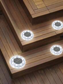 4/8/12PCS Solar Ground Lights, IP44 Waterproof In-Ground Solar Pathway Lamps, Dual Color LED Buried Landscape Lights With Auto On/Off Dusk To Dawn Sensor, Wireless Outdoor Lighting For Lawn, Driveway, Garden, Yard, Terrace, Steps & Patio Decor - Mini Brick In-ground Light - View 5