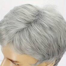[Silvery Gray Heat-Resistant Wig] Men's Silvery Gray Layered Synthetic Heat-Resistant Wig - Perfect For Everyday Wear, Parties, And Halloween! - Multicolor - View 8