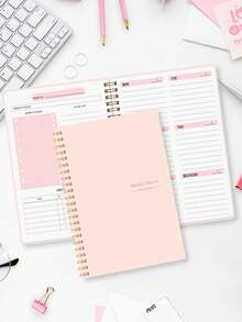 1pc Weekly Planner Notebook, Back To School Stationery, Office Supplies, Spiral Notebook, School Essentials, Teacher Gift, Teacher Accessories, Student Notebook, School Supplies - A - View 10