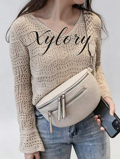 Solid Color PU Fabric Women's Waist Bag, Retro Fashion Chest Bag, Underarm Bag, Spring/Summer New Casual One Shoulder Crossbody Small Bag, Versatile Minimalist Chest Bag For Women