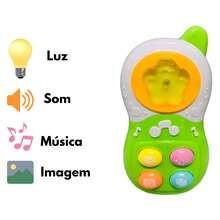 Telefone Interativo para Bebês com Luz Som e Imagem Zippy Toys - 11132 - Multicolorido - Visão 3
