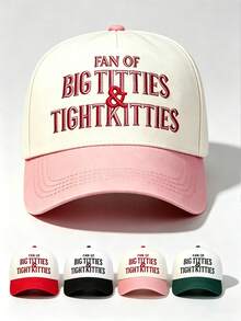 1pc Men Letter Embroidered Baseball Cap, Adjustable Snapback Hat, Casual Street Cap For Hiking Party Travel Daily Outdoor Wear - Multiple Styles - View 3