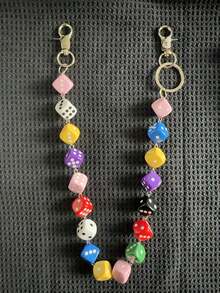 1pc Mixed Color Men's Punk Style Chain Waist Chain Pants Chain, Hip-Hop Ins Minimalist Waist Chain, Suitable For Decorating Keychain Wallet Bag Clasp, Random Color Sequence Shipment - Multicolor - View 2