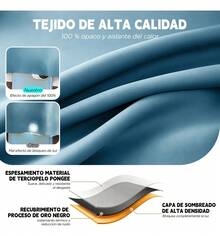 AMOROSA Blackout Curtains & Shades - Blue - View 9