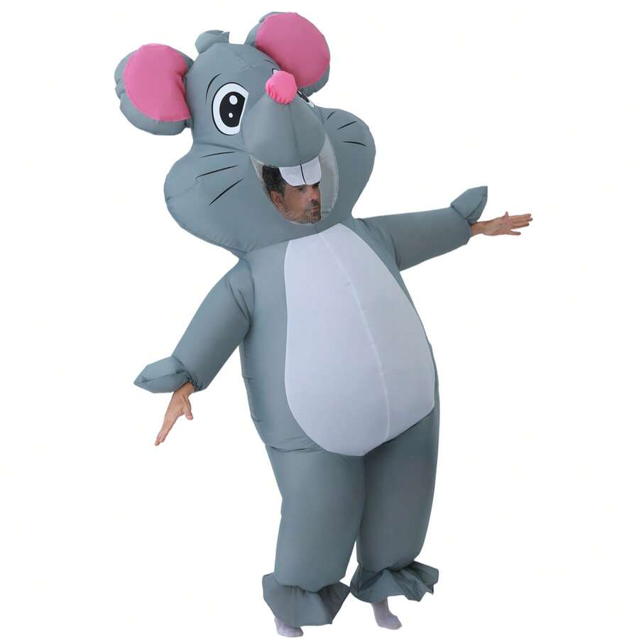 Inflatable Mouse Costume, Suitable For Women And Men Adults, Cosplay Party Inflatable Full Body Mouse Suit, Inflatable Costume, Halloween - Mouse - View 1
