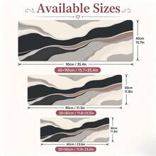 4pcs Minimalist Abstract Desk Mat, 4 Styles Available, Modern Ink Flow, Sage Arch, Sunset Line And Geometric Pattern Large Extended Mouse Pad, Non-Slip Rubber Base, Stitched Edge Keyboard Mat For Office, Home, Study, Computer Desk Decor - View 6