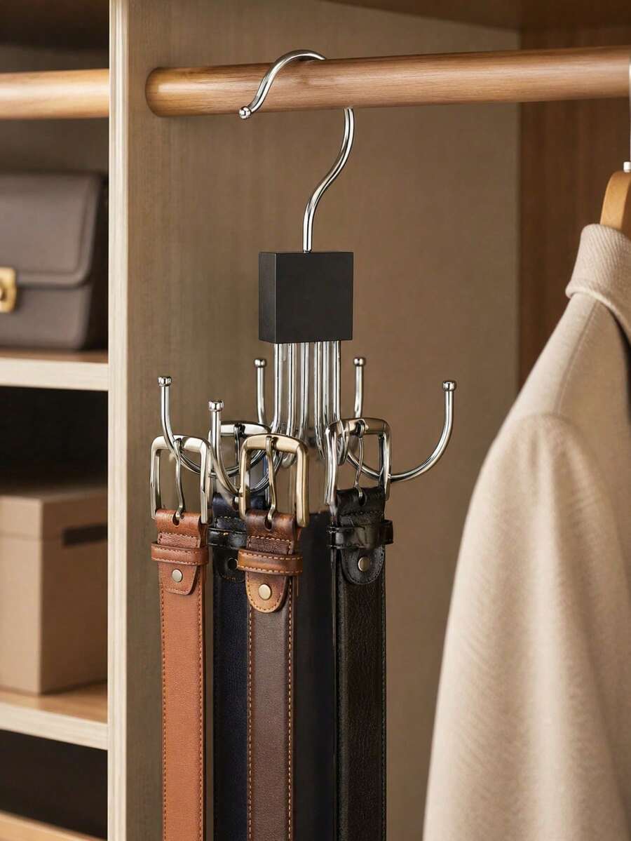 3pcs/2pcs/1pc 360° Rotating Belt Hook, Space-Saving Multi-Functional Closet Organizer, Suitable For Belts, Bras, Ties, Scarves, Tank Tops And Wallets, Ultimate Accessory Storage Solution, Perfect Choice For Birthday, Wedding, Party, Perfect Gift For Colleagues, Friends And Family, Back To School