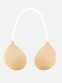 1pc Invisible Spaghetti Strap Round Cup Support Adhesive Bra With Adjustable Shoulder Straps, Suitable For Camisoles And Backless Dresses - Multicolor - View 13