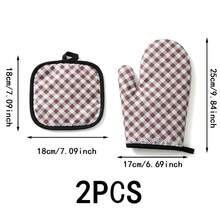 Heat-Resistant Gloves And Pads Set, Fashionable Printed Pattern, Suitable For Baking, Cooking, Grilling - View 10