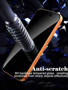 Ceramic Privacy Screen Protector Compatible With Apple 17 Pro Max, 17 Pro, Full Screen Privacy, 360° No Blind Spot Privacy, Full Screen Fit Without Gaps, Compatible With Apple 13-17 Series, Scratch-Resistant, Drop-Resistant, Anti-Fingerprint, Anti-Oil, Long-Lasting Like New, Super Impact Resistant - Black - View 6