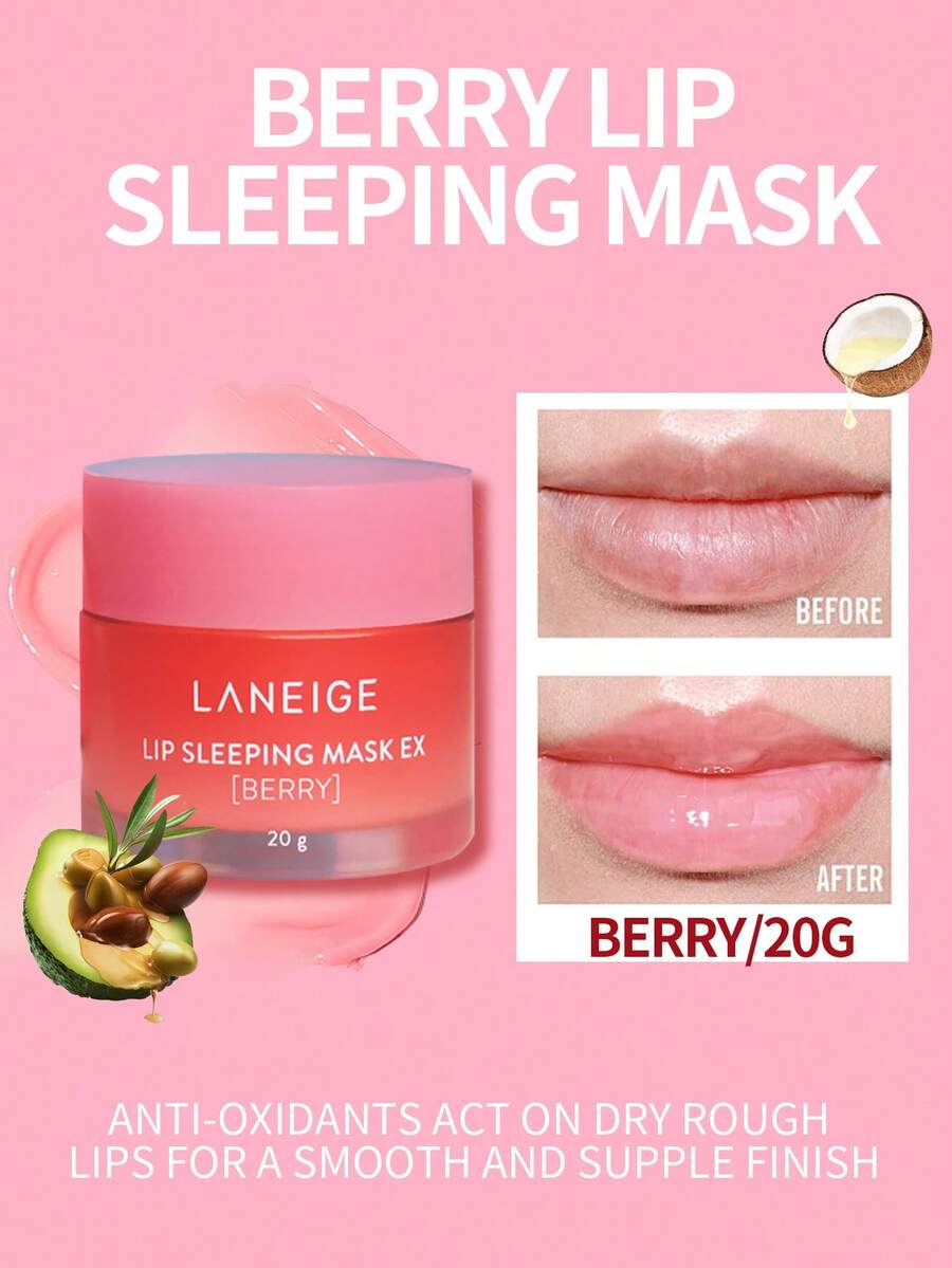 Laneige 唇部睡眠面膜 20g / 0.7 Oz | 強效保濕滋養夜間唇部面膜 | 舒緩並軟化乾燥龜裂的雙唇 | 幫助修復與活化雙唇,打造光滑豐潤外觀 - Berry - 20g - 查看 1