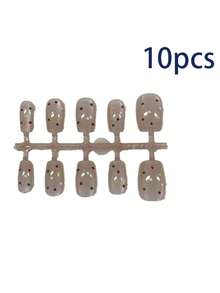 10pcs Colorful Polka Dot Press-On Nails, Minimalist Short Oval False Nails Manicure Set, Suitable For Daily Wear - Multicolor - View 5