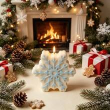 SILIKE LUFEI 1pc Resin Silicone Mold Christmas 3-Piece Large, Medium, Small Snowflake Ornament Mold, Suitable For Making Resin, Plaster, Candle, Aromatherapy Products, Home Decor Display Silicone Mold - 3-cavity Snowflake Mold - View 6