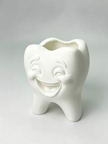 快樂牙齒造型牙刷架，創意3D列印笑臉設計，浴室收納盒，牙刷與牙膏收納架，浴室檯面丁香紫風格盥洗用品收納架 - 均碼 - 查看 13