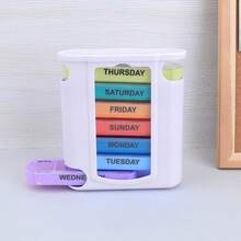 1 Set 1pc 7-Day Pill Box Weekly Monthly Tablet Storage Organizer Container Dispenser Pharmacy Pill Box - View 5