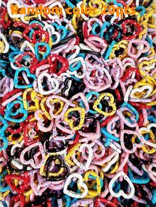 [Creative Gift]Heart-Shaped Spring Clip Keychain, Colorful Metal Carabiner, Suitable For DIY Crafts, Dopamine Color Creative Gift, Random Color - Spotted Heart Keychain - View 10