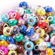 53/103 Multi-Colored, Large-Hole Beads With Mixed Colors And Round Spacer Beads, Suitable For DIY Necklaces, Bracelets, Earrings And Jewelry Making. - Assorted Colors - View 4