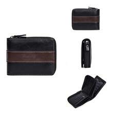 New PU Wallet For Men Baellerry Short Vintage Multi-Slot Coin Purse With Zipper Wallet - Multicolor - View 14