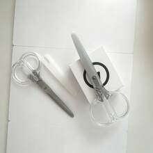 1pc Portable Student Scissors With Protective Cover, Craft Paper Scissors, Comfortable Grip - Multi-Functional, Durable, Stationery Scissors, Tailoring Scissors Suitable For School, Office, DIY Crafts, Stationery, Etc. . Ergonomic Design, Suitable For Right/Left Hand Use, Multi-Purpose Scissors With Visually Appealing Design And Sharp Cutting Tool - Multiple Colors and Random Styles - View 3