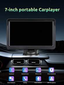 7" Touchscreen Carplay Portable Car Stereo Android Auto, Car Play Navigation, Voice Control, Remote Connection/AUX/FM, Car Radio Receiver, Loop Recording, Plug & Play, For Car Truck Van - Carplay - View 5