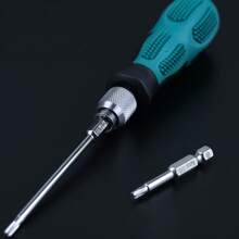 Quick Release Screwdriver Chuck 1/4" Drive Self-Locking Carbon Steel Bit Holder For DIY Home Repair And Maintenance - A - View 2