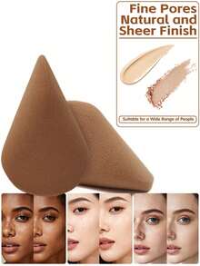 2/4/8/12pcs Premium Asymmetrical Double-Ended Makeup Sponge Set, Soft Makeup Sponge, Suitable For Foundation And Concealer, Ideal For Beginners, Alcohol-Free Hydrophilic PU Material, Flawless Facial Makeup Tool, Soft Touch - Multicolor - View 10