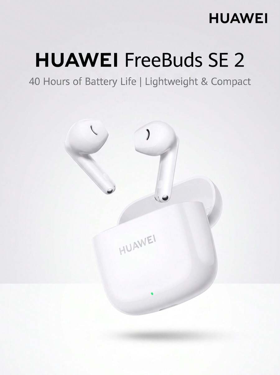 Huawei FreeBuds SE 2 Bluetooth Earbuds: 40 Hours Of Battery Life With Fast Charging, Bluetooth 5.3 Stable Connection, Lightweight And Comfortable All-Day Wear, Ceramic White