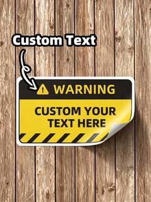 1/24/40/120 Customized Warning Stickers, Personalized Text And Image PVC Waterproof Decals, Multi-Size Self-Adhesive Danger Warning Labels, Suitable For Equipment, Warehouse, Shipping Packaging And Home Reminder Signs, Suitable For Factory, School, Office, Warehouse, Home And Other Scenes, Suitable As Gifts For Father, Mother, Colleagues, Workers. Suitable For New Year, Halloween, Christmas. - Multicolor - View 3