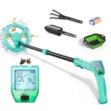 Metal Detector For Tennagers, Small Metal Detector With Waterproof Search Coil And LCD Screen, Adjustable Length 66-83 Cm, Metal Detector Tennagerswith Rake And Shovel For Metal Search (Green) - Mint Green - View 6
