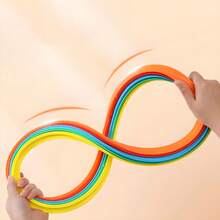 Jump Grid Plastic Agility Jump Hoop Set, Colorful Patchwork Game Hoops With Connecting Buckles, Multi-Color Activity Circles, Indoor/Outdoor Fitness Game Props, Educational Toy (Random Color) - Multicolor - View 2