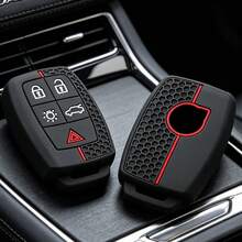 New Silicone Cover For Car Remote Key Fob, Compatible With For Volvo Models Like XC90, C70, S60, D5, V50, S40, And C30, Featuring 5 Buttons - black - View 6