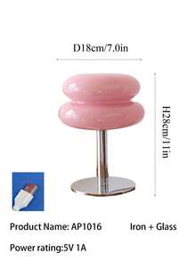 Fun USB‑Charged Tabletop LED Glow Desk Lamp, Creative Hamburger Ball Ornament Shade For Merry Christmas Holiday, Multi‑Scene Decor Light For Living Room, Bedroom, Study Room To Generate Charming Festive Room Vibe - Multicolor - View 15