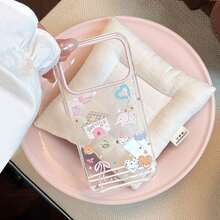 Kavenfort Transparent Cartoon Elephant Phone Case, Compatible With 18 Pro Max, Cute Planner Style, Compatible With IPhone 16, Soft Protective Shell, Compatible With 15, Anti-Drop, Compatible With 17, Cute, Girly Style, Creative, Cartoon Style, Cute, Fresh, Niche - Clear - View 10