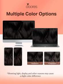 DOORES 14-24 Inch Seamless Clip-In Hair Extensions, 130g-160g 7pcs Real Human Hair Invisible PU Skin Weft, Natural Black, Natural Remy Straight Hair, Easy To Wear & Style - S1B - View 7