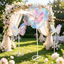 Rainbow Butterfly Decor Large Butterfly Party Decoration Glitter Butterfly Suitable For Party Women Birthday Party Wedding Decoration - Multicolor - View 7