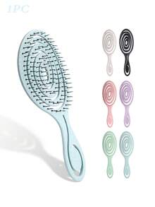 Multi-Color Hair Comb, Spiral Ventilated Styling Brush With Flexible Bristles, Lightweight, Suitable For Wet And Dry Hair, Curly, Wavy, Straight Hair, Daily Styling, Home And Travel - Multicolor - View 15