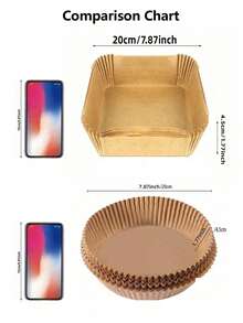 1/50/100/200pcs Square Disposable Air Fryer Liners (6.3 Inch/8 Inch), Paper Air Fryer Liners, Paper Basket Bowls, Baking Trays, Oven Accessories, Baking Tools, Kitchen Gadgets, Kitchen Accessories - Multicolor - View 8