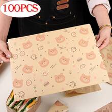 300 Sheets Of 15 * 11 Inch Sandwich Wrapping Paper, Tray Padding Paper, Thick Oil Absorbing Paper, Food Packaging Paper, Baking Paper, Kitchen Supplies, Desktop Decorative Paper, And 200/100/1pc To Choose From - View 9