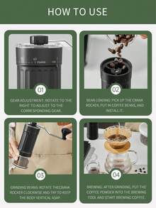 Brutelle Portable Manual Coffee Grinder, Quick Grinding, Adjustable Grind Size, Suitable For Cafes, Coffee Corners And Home - Hand Crank - View 7