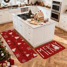 1/2/3 buah Keset Dapur Bertema Natal, Keset Dapur Flanel, Lembut, Nyaman, Menyerap, Anti Selip, Dengan Alas Anti Selip, Dapat Dicuci dengan Mesin, Cocok untuk Pintu Masuk, Ruang Tamu, Kamar Tidur, Dapur, Ruang Makan, Kamar Mandi, Ruang Cuci, Teras, dan Dekorasi Liburan, Keset Lantai Rumah Multifungsi, Keset Pintu Masuk, Karpet Dekoratif Natal - MultiWarna - View 7