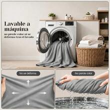 HOGAR YUME Curtains - Light Grey - View 5