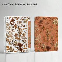 Floral And Leaf Pattern Painted Effect Protective Case For Honor Tablet, Compatible With Honor 8/9/10/X8/X8A/X9/X8Pro/X9A/ MatePad Se 11 Inch/MatePad 11 Inch/11.5 Inch/MatePad Pro/Matepad 11.5 2025/Apple 8/9/10th Gen/11th Gen 2025 (A16)/ Galaxy Tab A7/A9 - Multicolor - View 4