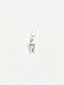 Cartoon Flip-Flop Keychain, Cute Slipper Charm, PVC Shoe Pendant, Bag Charm, Key Ring Pendant, Hanging Accessory Gift - Multicolor - View 10