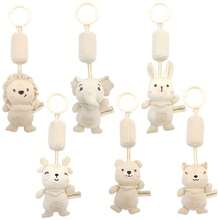 Cartoon Animal Soft Plush Hanging Doll For Baby Crib, Built-In Rattle And Crinkle Paper, 0-12 Months Infant Sensory Doll, Ideal Birthday, Christmas And Holiday Gift For Boys And Girls - Multicolor - View 10