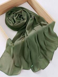 New Soft Women's Muslim Hijab Scarf Shawl - Black and White - View 12